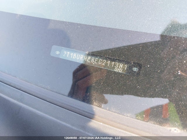 2T1BURHE8EC211381 Toyota COROLLA LE