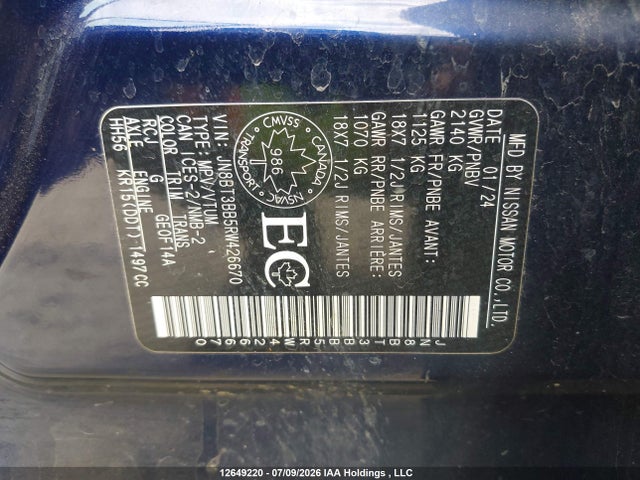 Nissan ROGUE SV 2024 JN8BT3BB5RW426670 Image 9