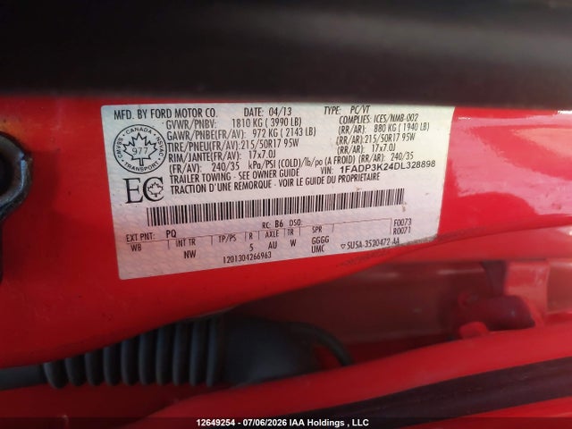 Продаж на аукціоні авто 2013 Ford Focus Se, vin: 1FADP3K24DL328898, номер лоту: 12649254