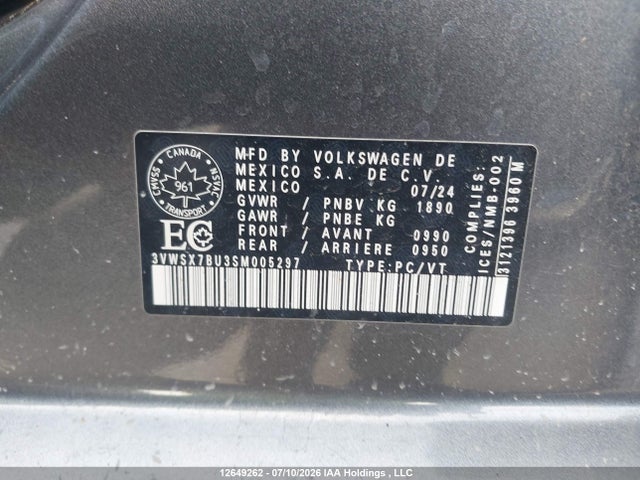 3VWSX7BU3SM005297 Volkswagen Jetta Comfortline
