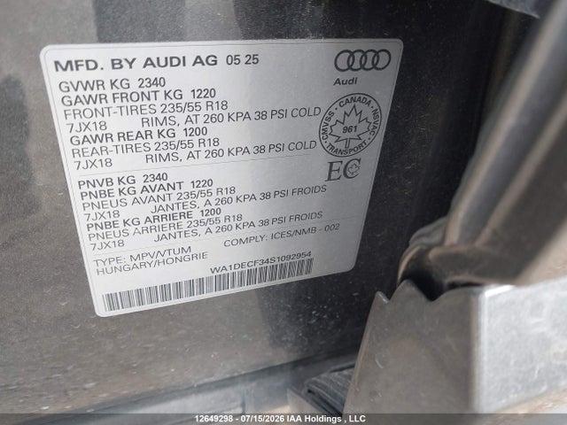 WA1DECF34S1092954 Audi Q3 45