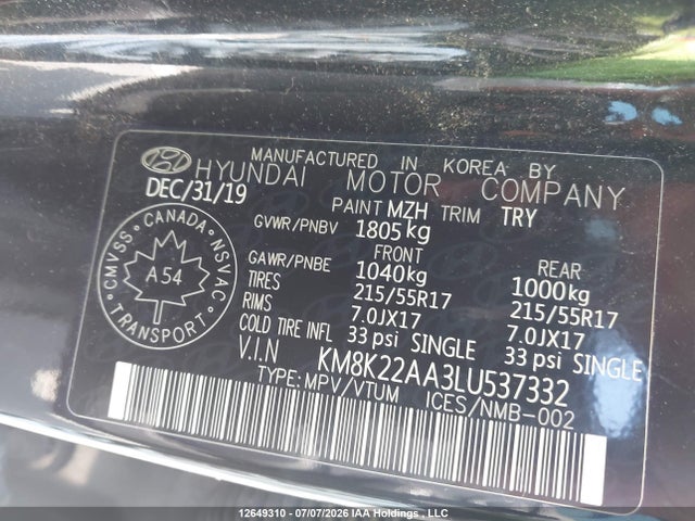 Hyundai Kona Preferred 2020 KM8K22AA3LU537332 Image 9