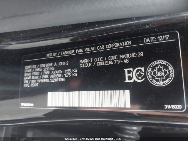 Volvo S60 Dynamic 2018 YV149MTL1J2461096 Image 18