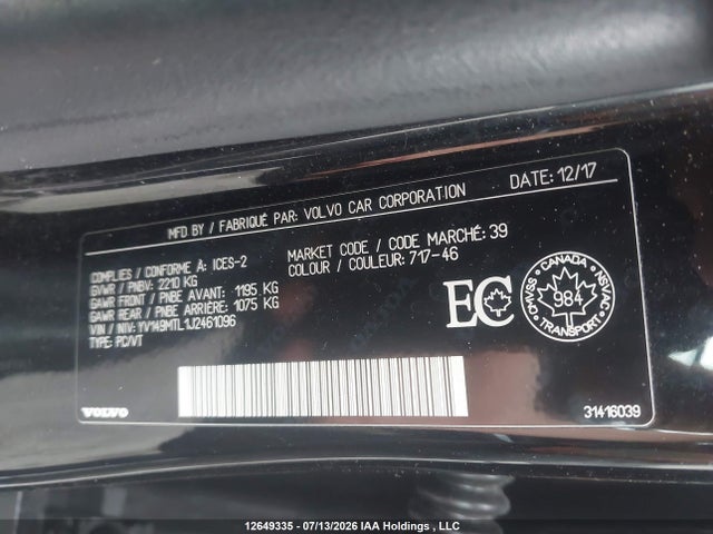 Volvo S60 Dynamic 2018 YV149MTL1J2461096 Image 9