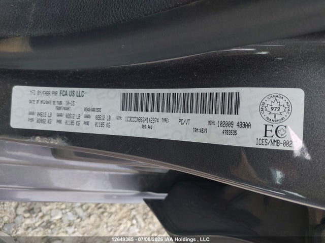 Chrysler 200 Limited 2016 1C3CCCAB6GN142974 Image 9