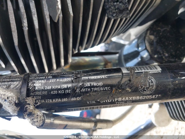Aukcja sprzedaży 2011 Harley-davidson Flhr, vin: 5HD1FB4AXBB620547, numer aukcji: 12649374