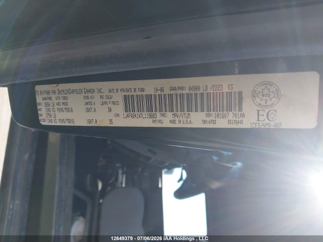 12649379 :رقم المزاد ، 1J4FA241X7L119683 vin ، 2007 Jeep Wrangler X مزاد بيع