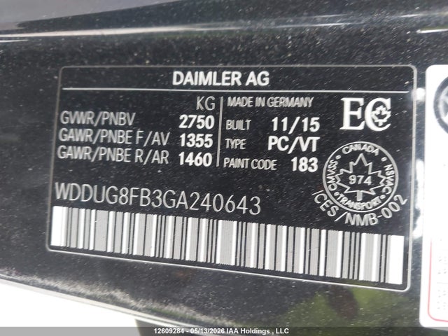 Продаж на аукціоні авто 2016 Mercedes-benz S 550 4matic, vin: WDDUG8FB3GA240643, номер лоту: 12609284