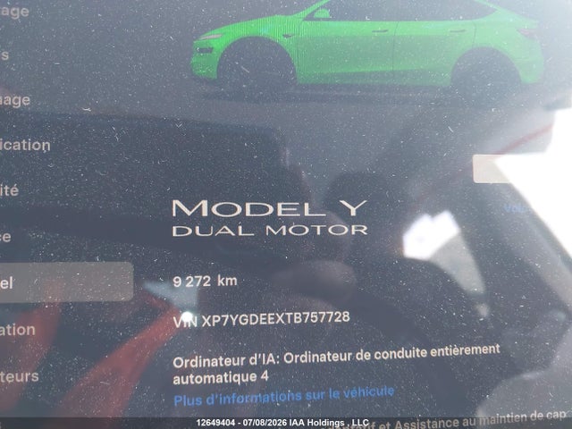 XP7YGDEEXTB757728 Tesla Model Y Long Range Launch Series/premium All-wheel Drive