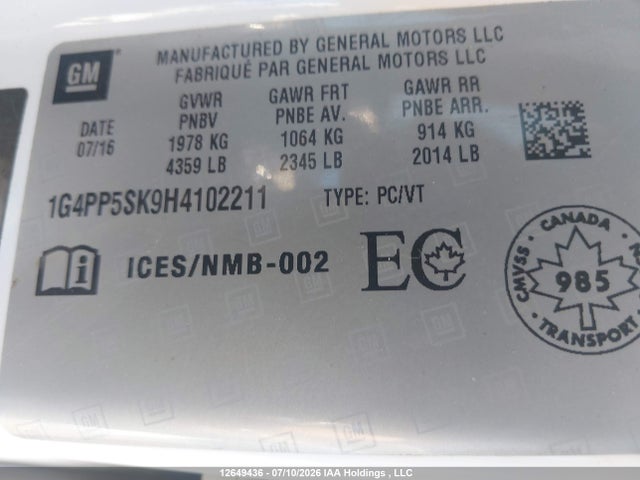 Buick Verano 2017 1G4PP5SK9H4102211 Image 20
