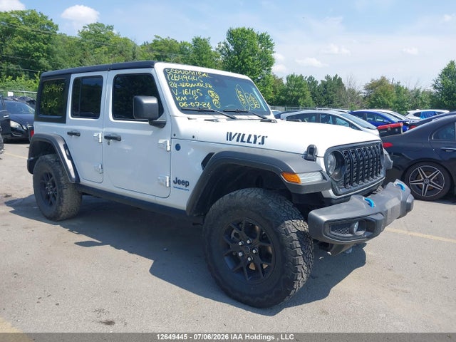Auction sale of the 2024 Jeep Wrangler 4xe 4-door Willys, vin: 1C4RJXN62RW161115, lot number: 12649445