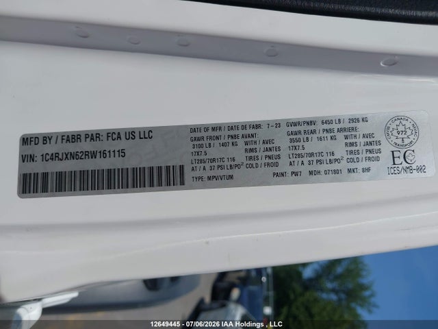 Продажа на аукционе авто 2024 Jeep Wrangler 4xe 4-door Willys, vin: 1C4RJXN62RW161115, номер лота: 12649445