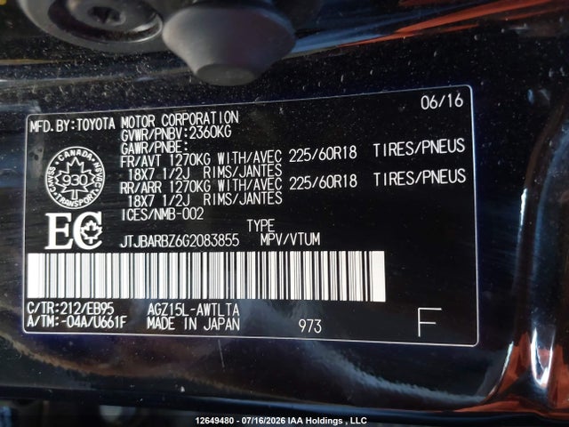 JTJBARBZ6G2083855 Lexus Nx 200t/base/f Sport