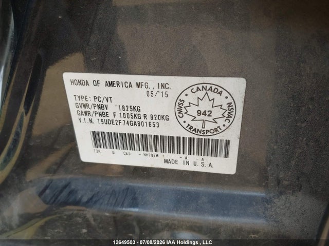 Acura Ilx Premium Package/tech Package 2016 19UDE2F74GA801653 Image 9
