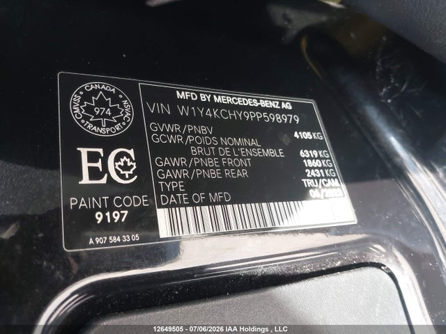 Mercedes-Benz Sprinter 2500 2023 W1Y4KCHY9PP598979 Image 18