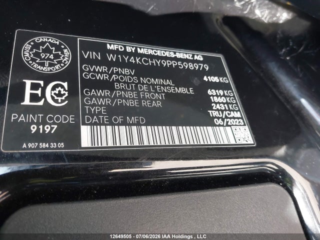 Mercedes-Benz Sprinter 2500 2023 W1Y4KCHY9PP598979 Image 9