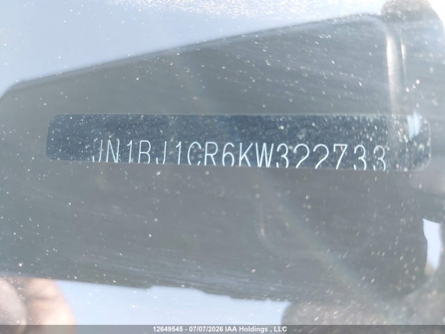 Aukcja sprzedaży 2019 Nissan Qashqai S/sl/sv, vin: JN1BJ1CR6KW322733, numer aukcji: 12649545