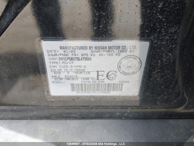 Nissan Kicks Play S 2025 3N1CP5BV7SL475068 Image 9