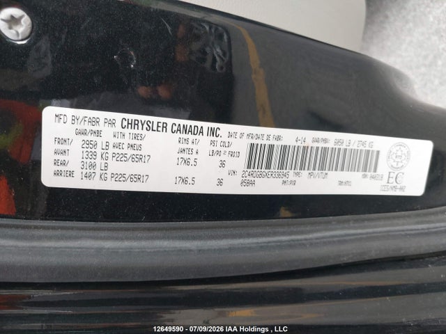 Dodge Grand Caravan Se 2014 2C4RDGBGXER336945 Image 9