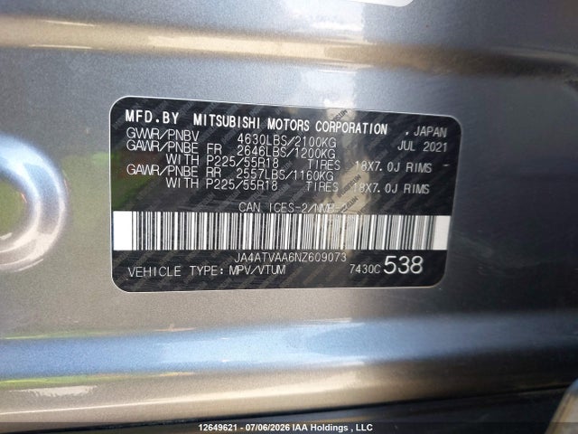 Mitsubishi Eclipse Cross Le 2022 JA4ATVAA6NZ609073 Image 18