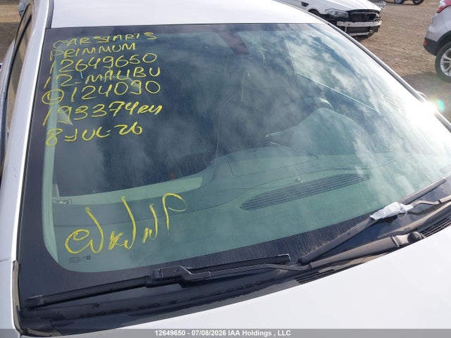 2012 Chevrolet Malibu Ls მანქანა იყიდება აუქციონზე, vin: 1G1ZB5EU3CF124090, აუქციონის ნომერი: 12649650