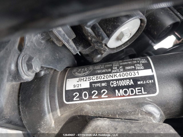 Honda CB1000 RA 2022 JH2SC8020NK400031 Image 13