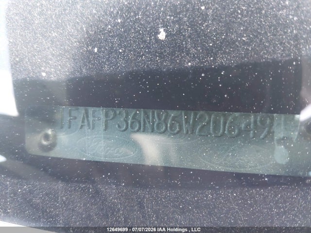 12649699 :رقم المزاد ، 1FAFP36N86W206494 vin ، 2006 Ford Focus Zxw مزاد بيع