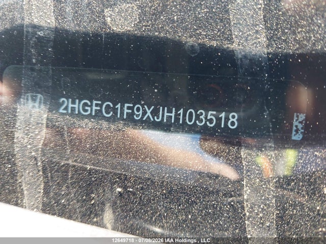 Honda Civic Touring 2018 2HGFC1F9XJH103518 Image 9