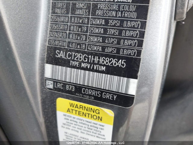 SALCT2BG1HH682645 Land Rover Discovery Sport Hse Luxury