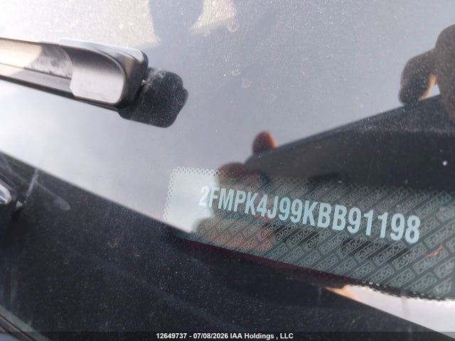 12649737 :رقم المزاد ، 2FMPK4J99KBB91198 vin ، 2019 Ford Edge Sel مزاد بيع