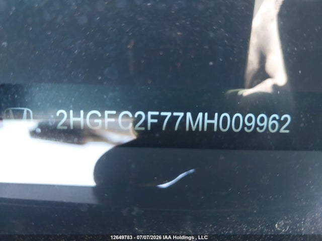 Продаж на аукціоні авто 2021 Honda Civic Ex, vin: 2HGFC2F77MH009962, номер лоту: 12649783
