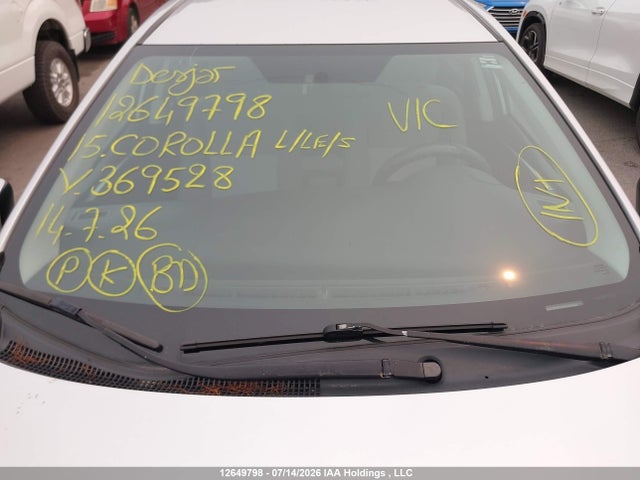 2015 Toyota Corolla L/le/le Pls/prm/s/s Pls მანქანა იყიდება აუქციონზე, vin: 2T1BURHEXFC369528, აუქციონის ნომერი: 12649798