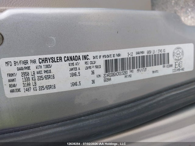 Aukcja sprzedaży 2012 Dodge Grand Caravan Se/sxt, vin: 2C4RDGBGXCR315283, numer aukcji: 12639254