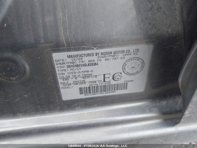 Nissan VERSA SV 2025 3N1CN8EV4SL828384 Image 21
