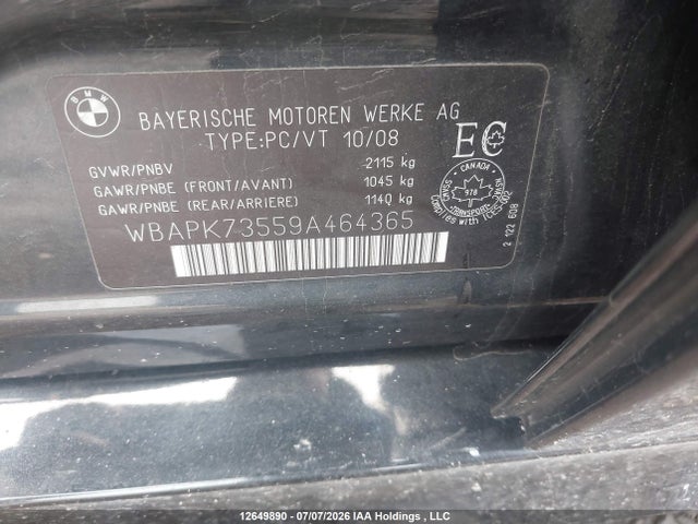 Продажа на аукционе авто 2009 Bmw 328i Xdrive, vin: WBAPK73559A464365, номер лота: 12649890