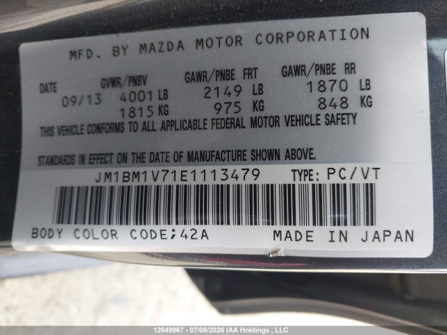 Mazda Mazda3 Gs-sky 2014 JM1BM1V71E1113479 Image 19