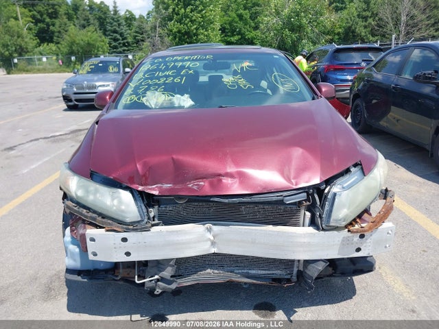 2013 Honda Civic Ex მანქანა იყიდება აუქციონზე, vin: 2HGFB2F56DH002261, აუქციონის ნომერი: 12649990