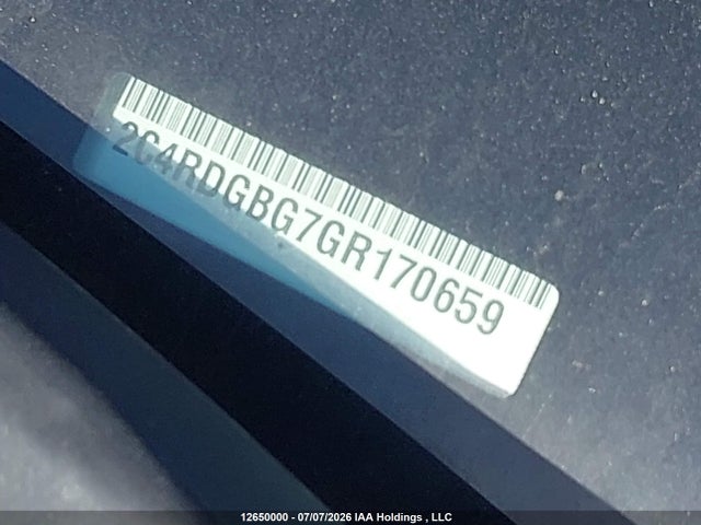 Aukcja sprzedaży 2016 Dodge Grand Caravan Se, vin: 2C4RDGBG7GR170659, numer aukcji: 12650000