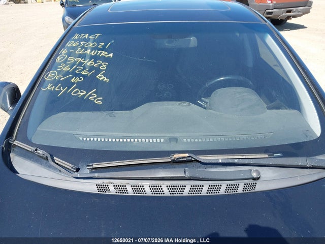 12650021 :رقم المزاد ، KMHDH4AH4GU594628 vin ، 2016 Hyundai Elantra Se/sport/limited مزاد بيع