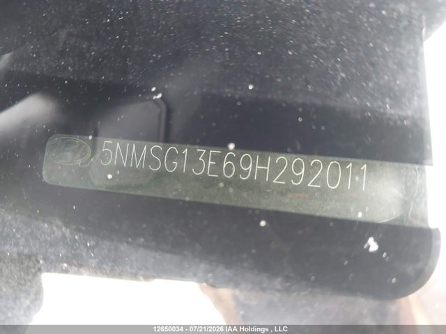 12650034 :رقم المزاد ، 5NMSG13E69H292011 vin ، 2009 Hyundai Santa Fe Gl/gls مزاد بيع