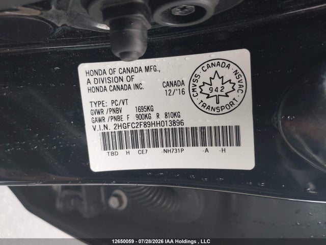 Honda Civic Ex 4dr 2017 2HGFC2F89HH013896 Image 20