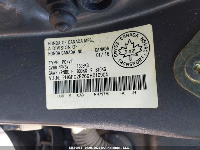 Honda Civic Dx 2016 2HGFC2E26GH010904 Image 19