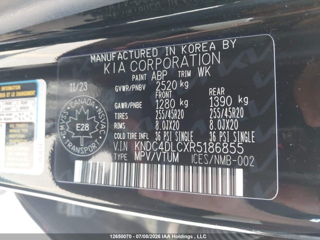 KNDC4DLCXR5186855 KIA Ev6 Land W/gt-line Pkg 1/land W/gt-line Pkg 2