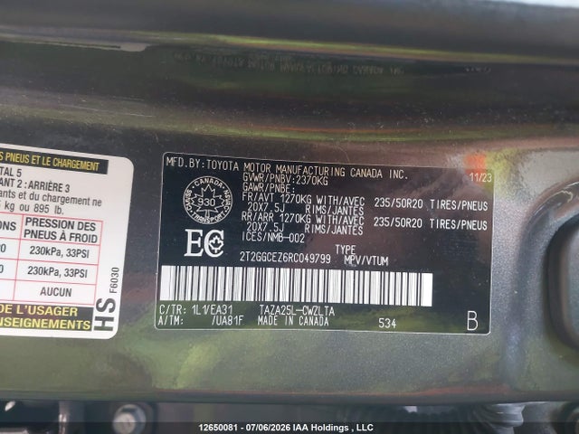 Lexus NX 350 2024 2T2GGCEZ6RC049799 Image 9