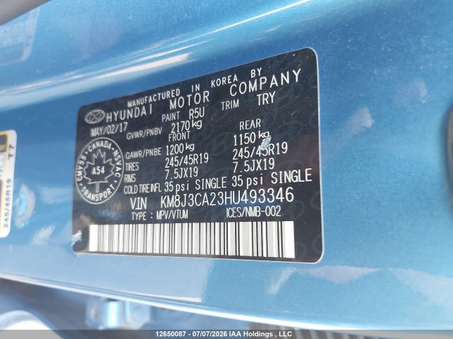 Hyundai Tucson Ultimate 2017 KM8J3CA23HU493346 Image 9