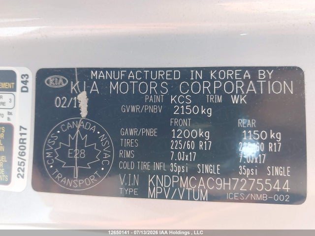 KIA Sportage Lx 2017 KNDPMCAC9H7275544 Image 19