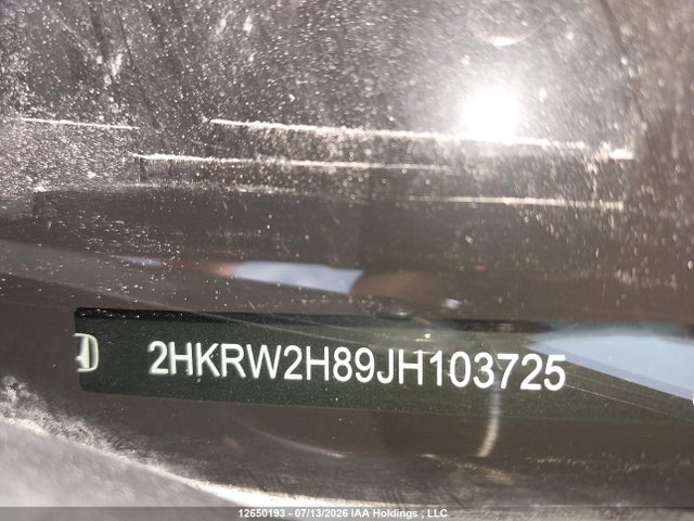 2HKRW2H89JH103725 Honda Cr-v Ex-l