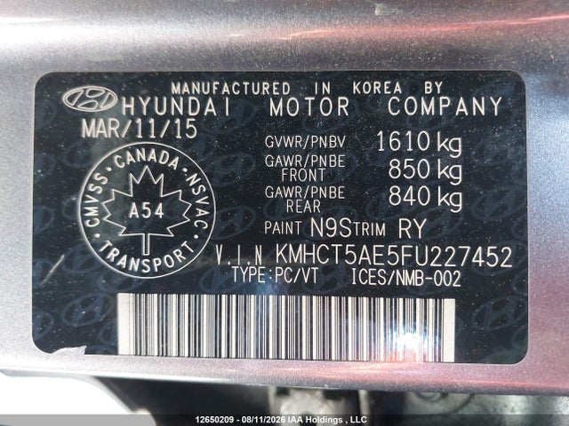 Hyundai ACCENT GL 2015 KMHCT5AE5FU227452 Image 19
