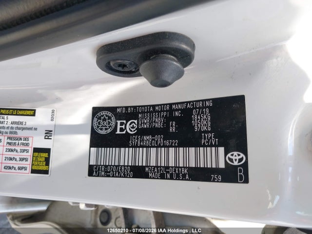 Toyota Corolla Se/xse 2020 5YFB4RBE0LP016722 Image 9