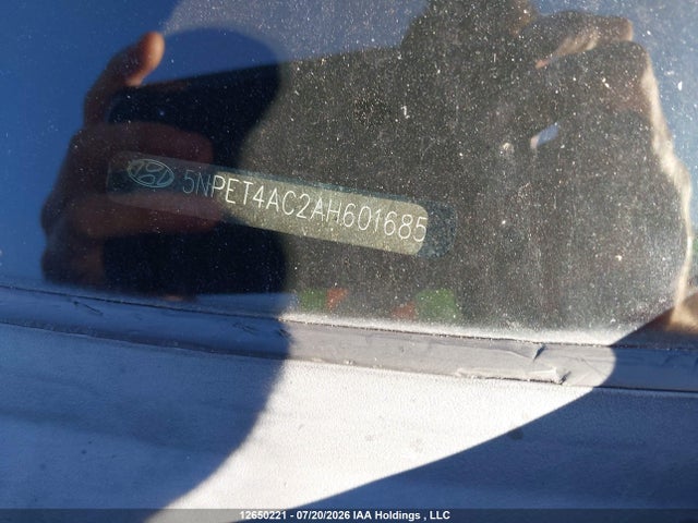 12650221 :رقم المزاد ، 5NPET4AC2AH601685 vin ، 2010 Hyundai Sonata Gl مزاد بيع